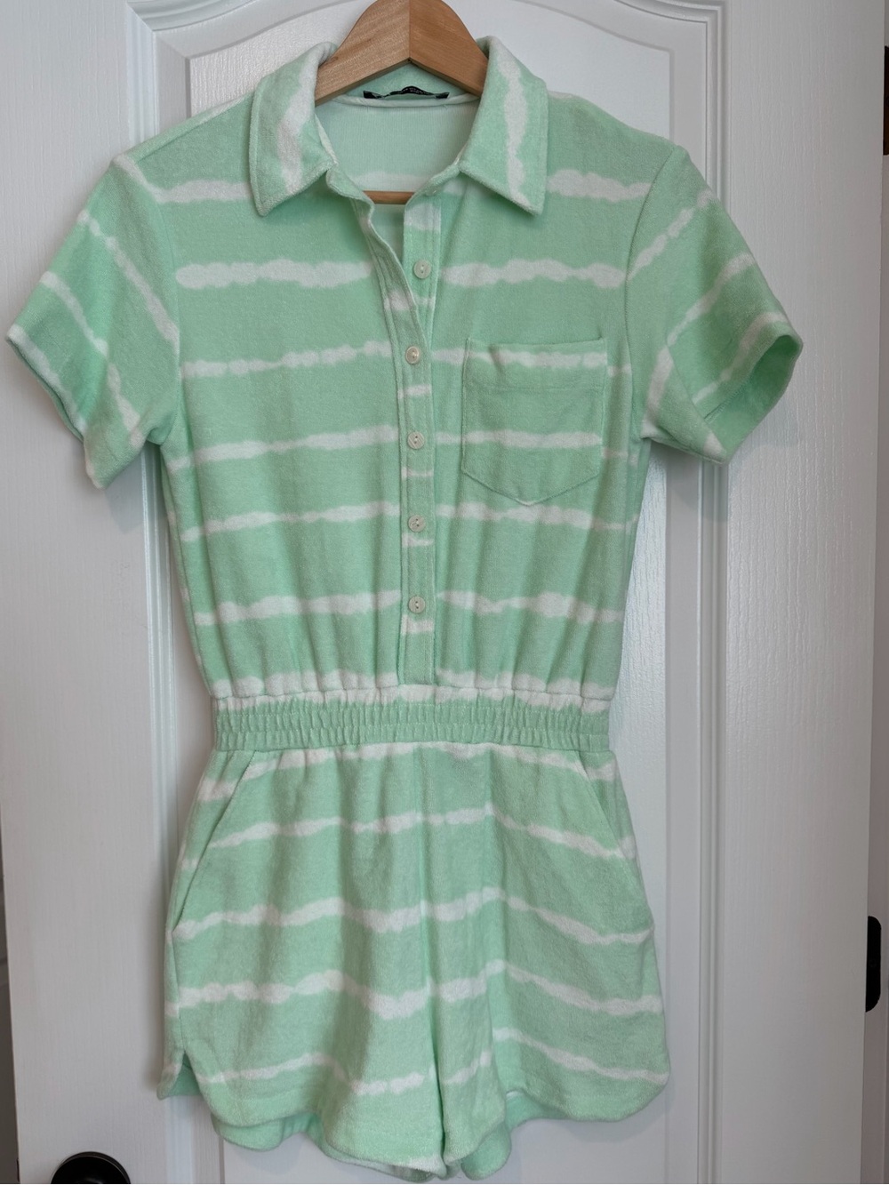 Zara Striped Terrycloth Romper